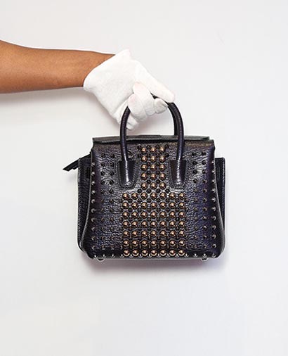 Mini Milla Pearl Studs Tote, front view
